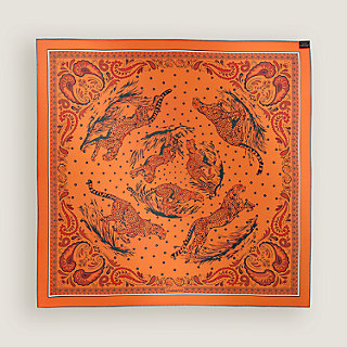 カレ ダブルフェイス90 《チーター・バンダナ》 - ピンク